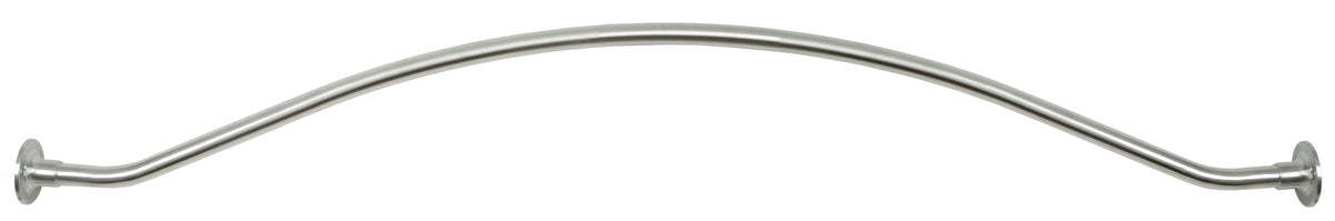 Pamex BSRCP573 5' Spacious Shower Rod with Flange Bright Chrome Finish.