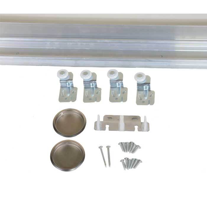 Orca Hardware BY1300AF-48 48 In Aluminum Single Roller Bypass Kit, Small Fascia