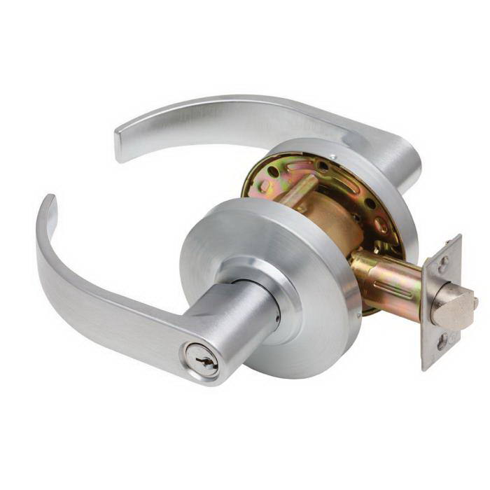 Dexter Commercial C2000CLRMC Classroom Grade 2 Curved Lever Non Clutching Cylindrical Lock