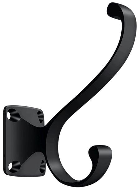 Deltana CAHH35U19 Heavy Duty, Coat and Hat Hook, Black Finish.