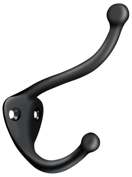 Deltana CAHH3U19 Coat and Hat Hook, Black Finish.