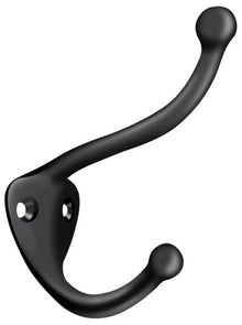 Deltana CAHH3U19 Coat and Hat Hook, Black Finish.