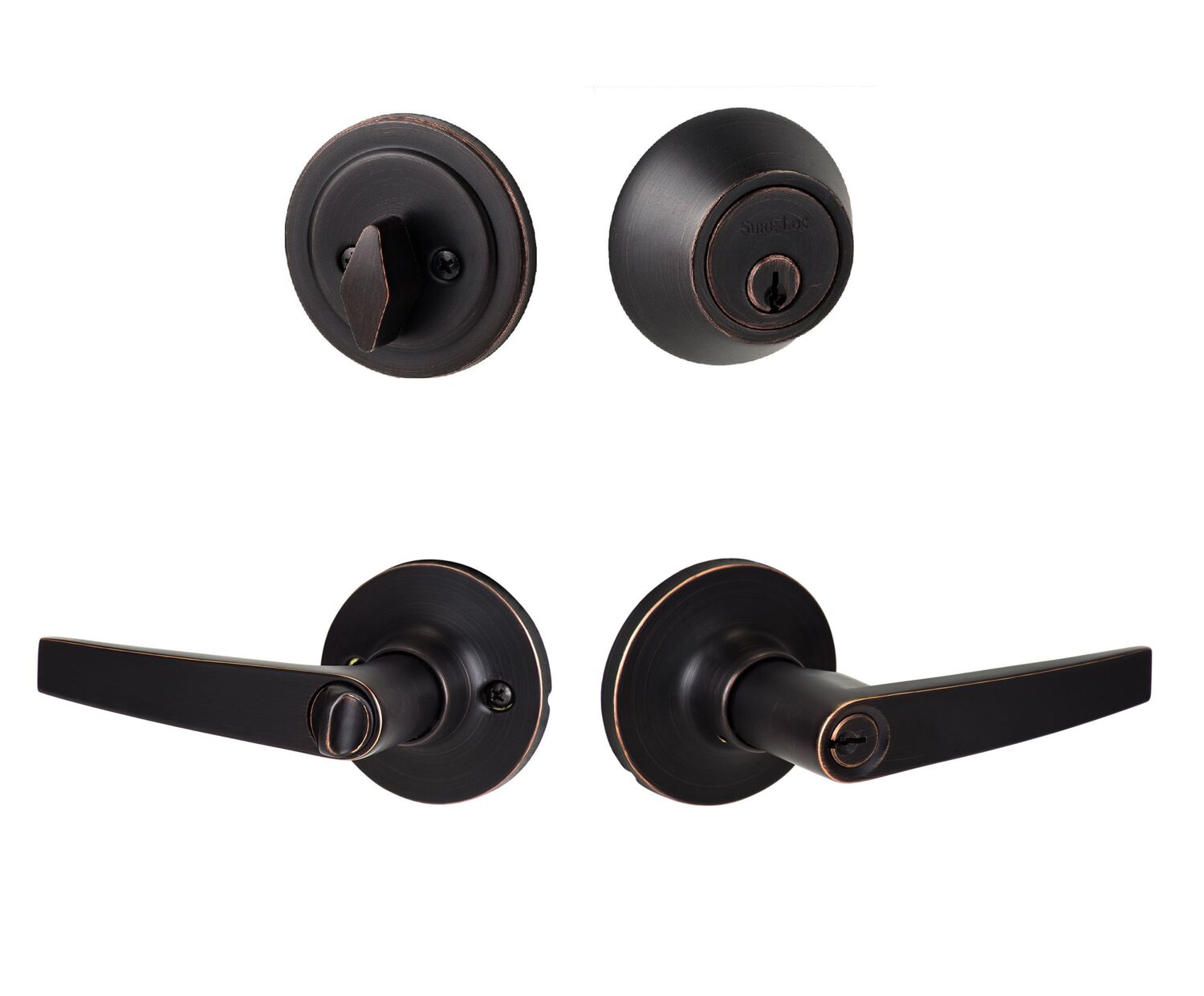 Sure-Loc CD107/DB201 Cedar Keyed Entry Door Lever with Deadbolt