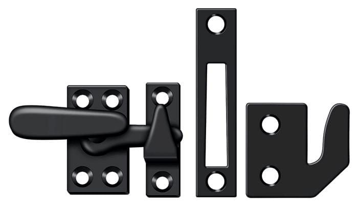 Deltana CF066U19 Window Lock; Casement Fastener; Small; Black Finish.