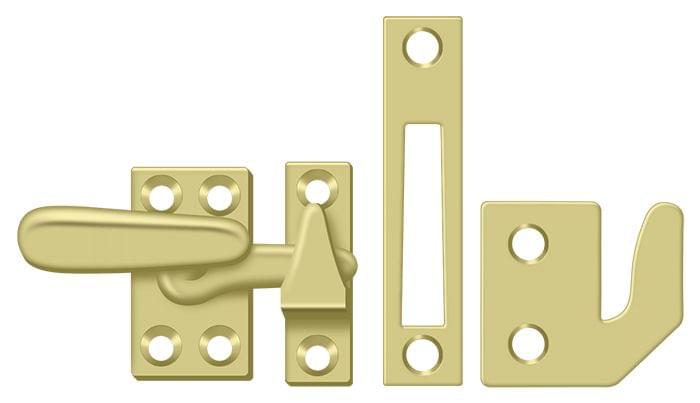 Deltana CF066U3 Window Lock; Casement Fastener; Small; Bright Brass Finish.