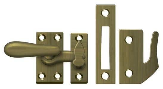 Deltana CF66U5 Window Lock; Casement Fastener; Medium; Antique Brass Finish.