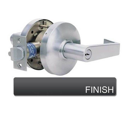 Cal-Royal CGN05 Grade 1 Clutch Storeroom Door Lever Lockset with 2-3/4" Backset.