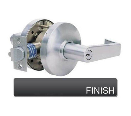 Cal-Royal CGN05 Grade 1 Clutch Storeroom Door Lever Lockset with 2-3/4" Backset.