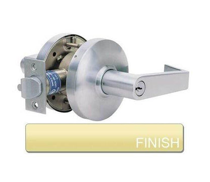 Cal-Royal CGN05 Grade 1 Clutch Storeroom Door Lever Lockset with 2-3/4" Backset