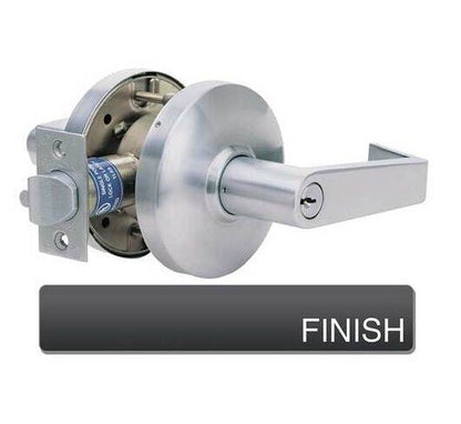 Cal-Royal CGN09 Grade 1 Clutch Institution Door Lever Lockset with 2-3/4" Backset.