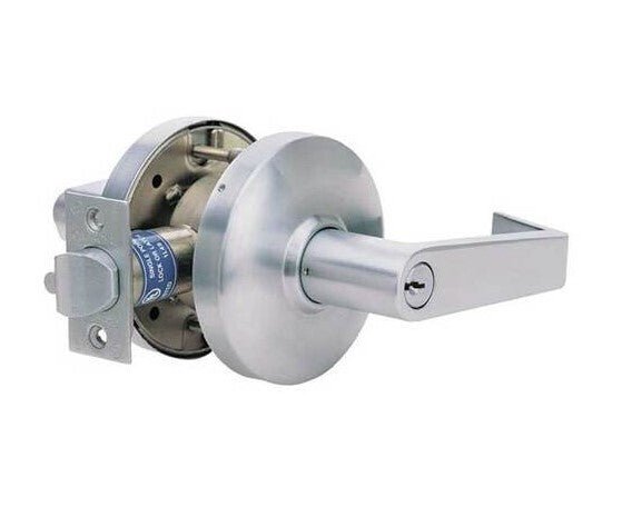 Cal-Royal CGN09 Grade 1 Clutch Institution Door Lever Lockset with 2-3/4" Backset.