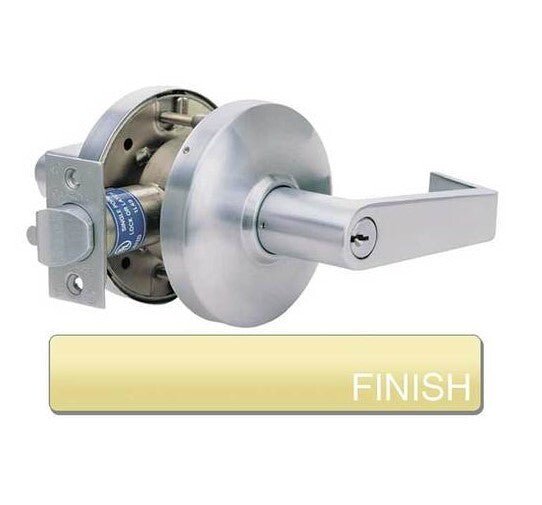 Cal-Royal CGN09 Grade 1 Clutch Institution Door Lever Lockset with 2-3/4" Backset.