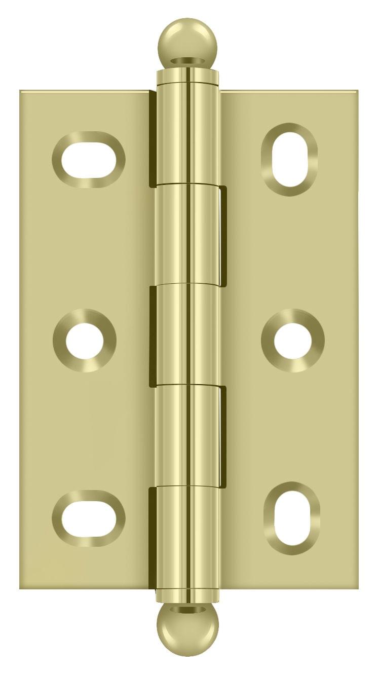 Deltana CHA2517U3-UNL 2-1/2" x 1-3/4" Adjustable with Ball Tips; Unlacquered Bright Brass Finish.