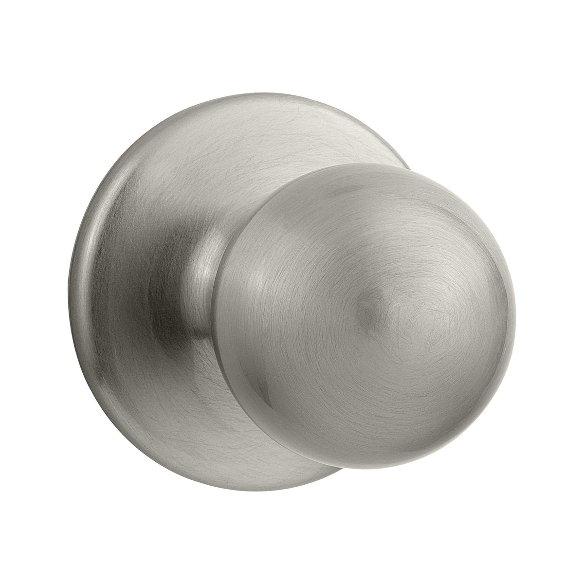 Kwikset CP200P-15 Clear Pack Polo Knob Passage Door Lock with 6AL Latch and RCS Strike Satin Nickel Finish.