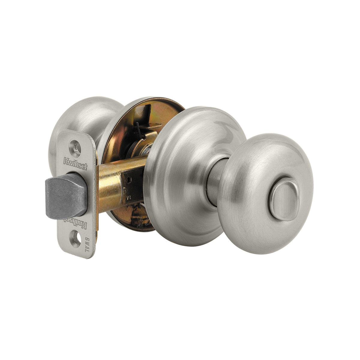 Kwikset CP730J-11P Clear Pack Juno Knob Privacy Lock with RCAL Latch and RCS Strike Venetian Bronze Finish.