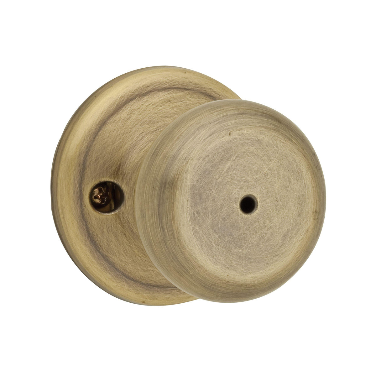 Kwikset CP730J-11P Clear Pack Juno Knob Privacy Lock with RCAL Latch and RCS Strike Venetian Bronze Finish.