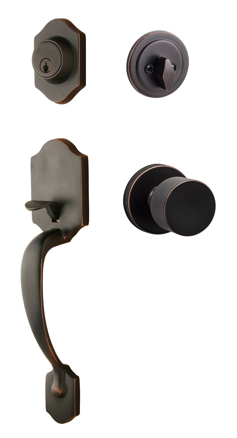 Sure-Loc CR507-BG-RD Coral Handleset with Bergen Round Handleset Trim