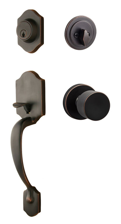 Sure-Loc CR507-BG-RD Coral Handleset with Bergen Round Handleset Trim