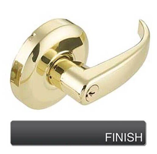 Cal-Royal CRL00 Grade 2 Clutch Keyed Entry Door Lever with 2-3/4" Backset