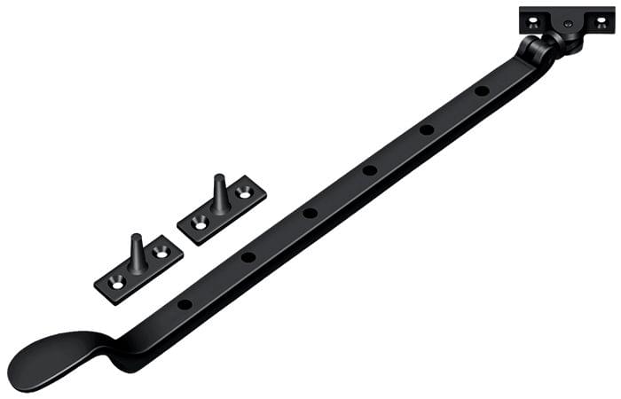 Deltana CSA13U19 13" Colonial Casement Stay Adjuster; Black Finish.