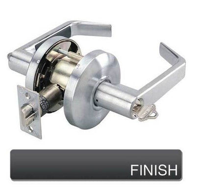 Cal-Royal CSL00 Grade 2 Clutch Keyed Entry Door Lever with 2-3/4" Backset