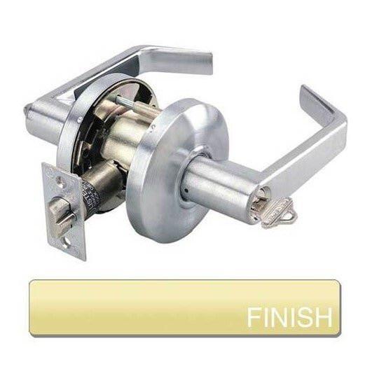 Cal-Royal CSL00 Grade 2 Clutch Keyed Entry Door Lever with 2-3/4" Backset.