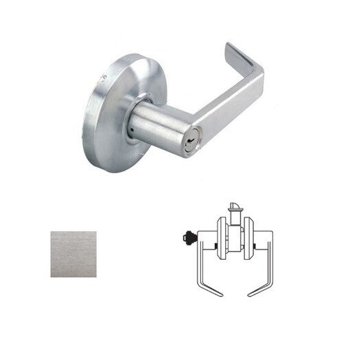 Cal-Royal CSL03-26D-2-3/8 Grade 2 Clutch Classroom Door Lever with 2-3/8" Backset.