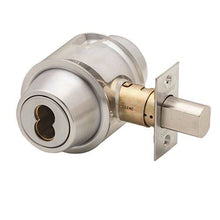Falcon D141B626 D100 Series Small Format Single Cylinder Deadbolt 30256 Latch 10094 Strike Satin Chrome Finish.
