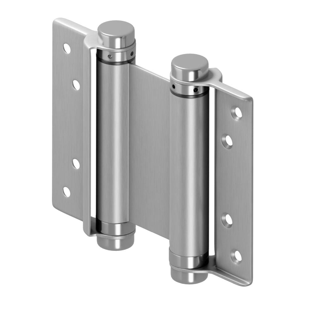 Deltana DASHS4U32D 4" Double Action Saloon Hinge Satin Stainless Steel Finish.