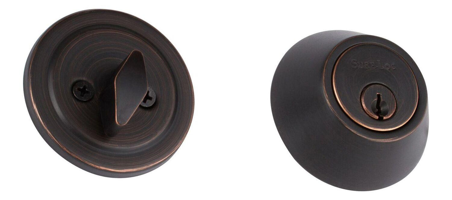 Sure-Loc DB201 Contemporary Single Cylinder Deadbolt.