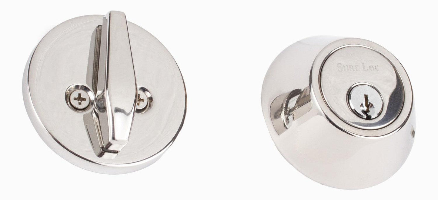 Sure-Loc DB201 Contemporary Single Cylinder Deadbolt.