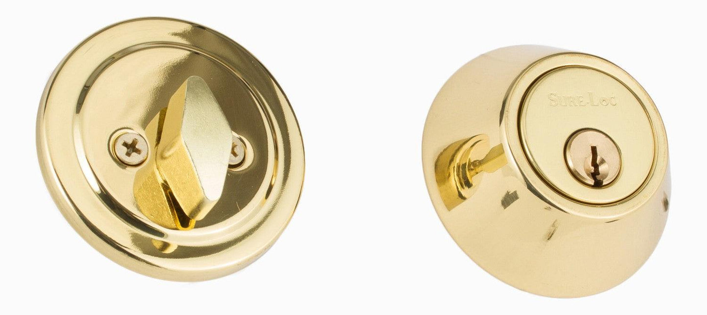 Sure-Loc DB201 Contemporary Single Cylinder Deadbolt.