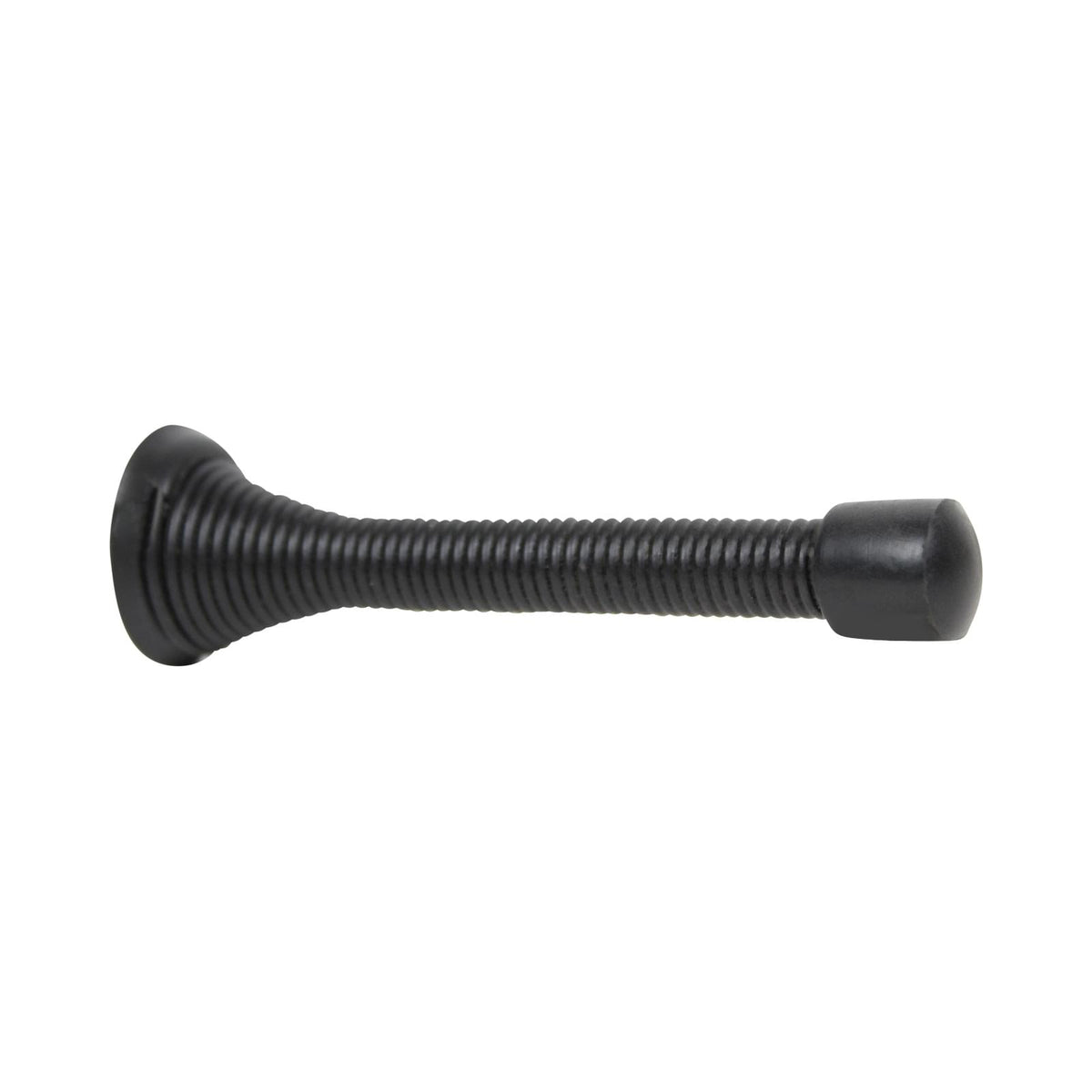 Pamex DD0231BL 3-1/8" Heavy Duty Spring Door Stop Matte Black Finish.