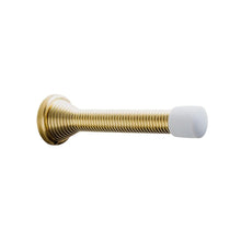 Pamex DD0231PB 3-1/8" Heavy Duty Spring Door Stop Bright Brass Finish.