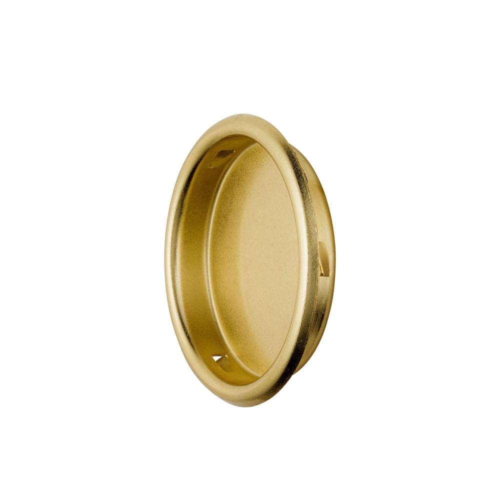 Pamex DD0620PB 2-1/8" Finger Pull with Snap-In Installation Bright Brass Finish.