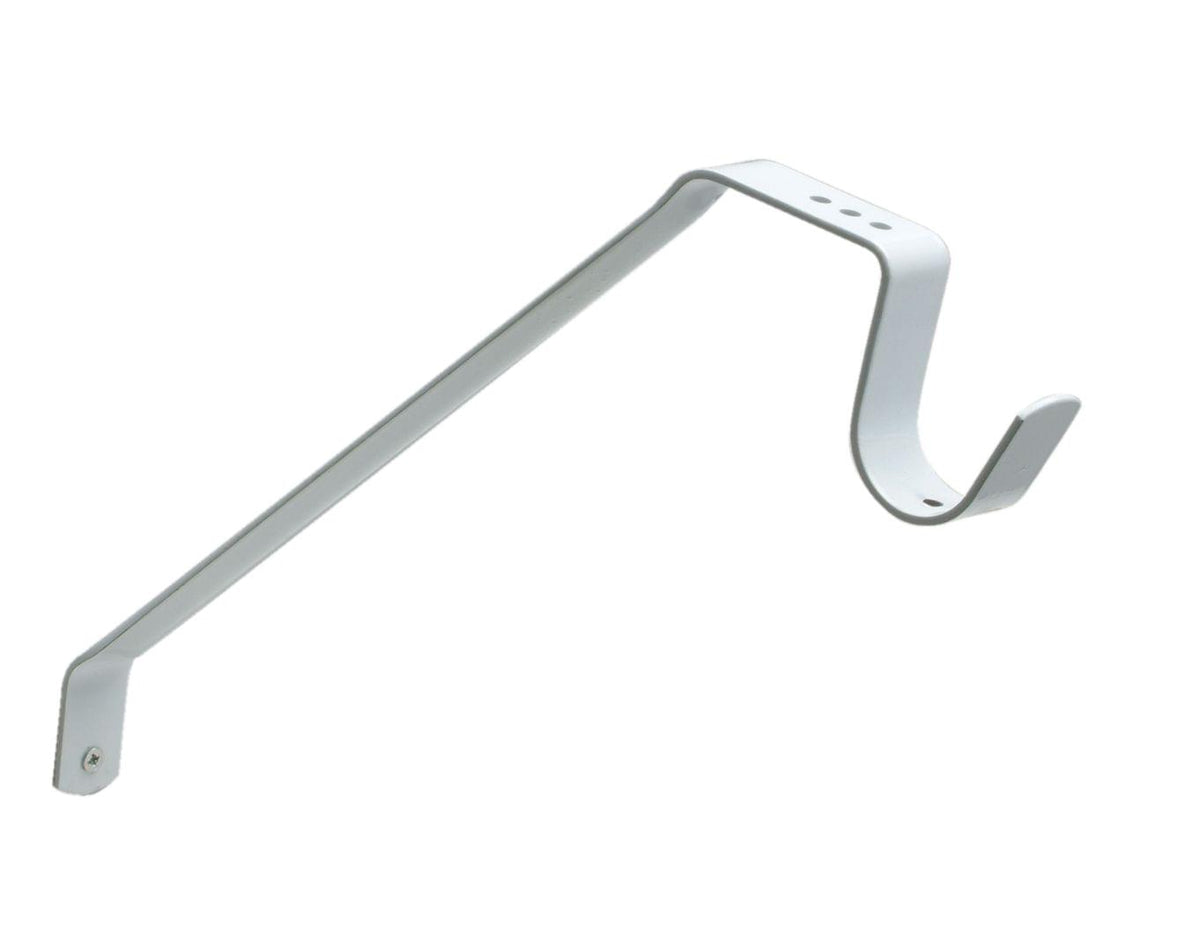 Pamex DD0631WC Single Leaf Shelf and Rod Support Bracket White Finish.