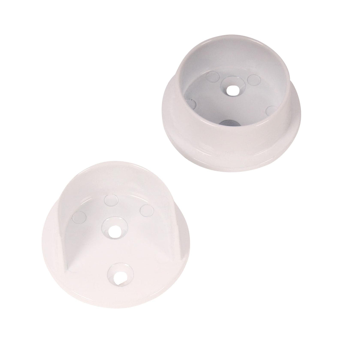 Pamex DD0642WH Metal Pole Socket Set for 1-1/2" Pole White Finish.
