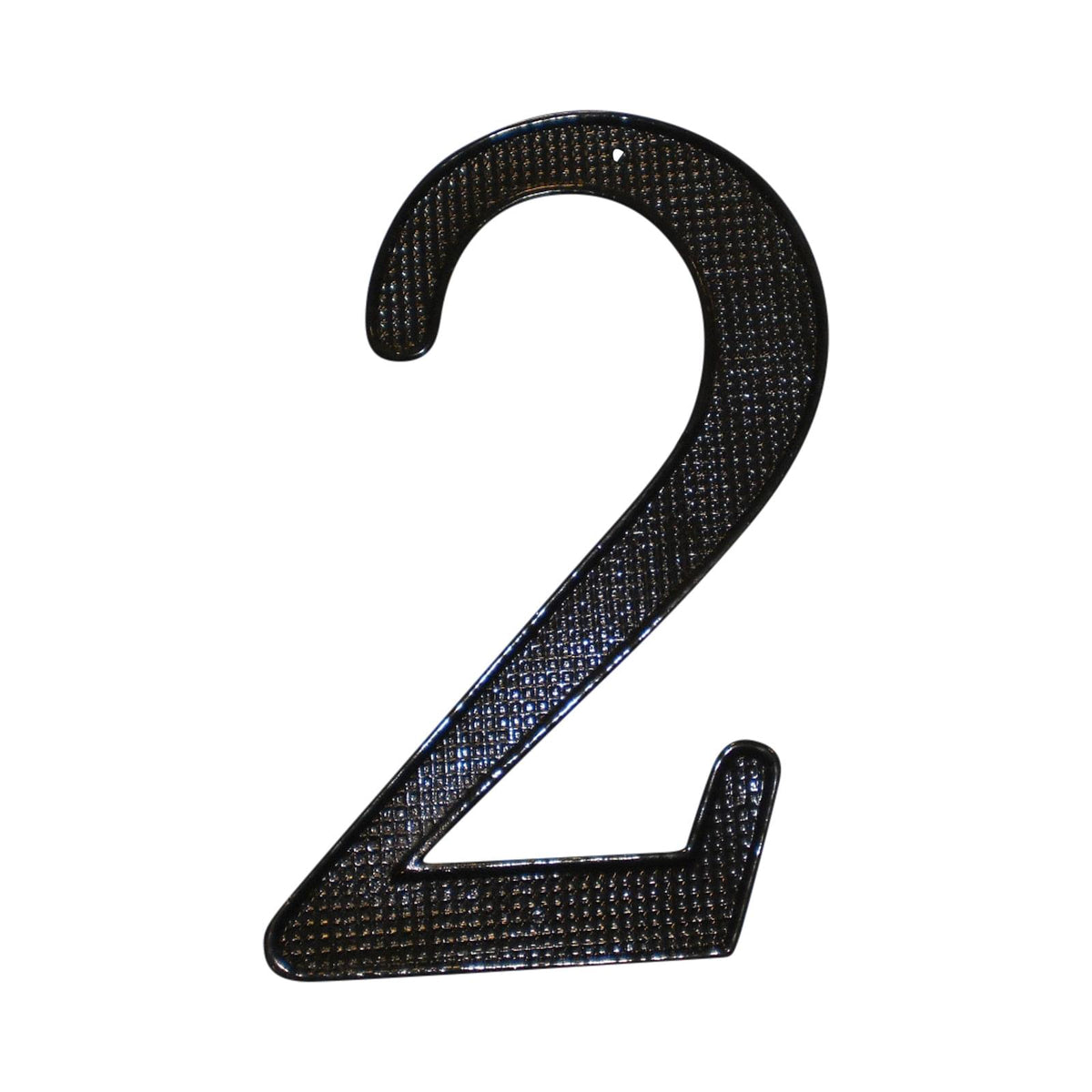 Pamex DD07402BL 4" Zinc Nail On House Number # 2 Matte Black Finish.