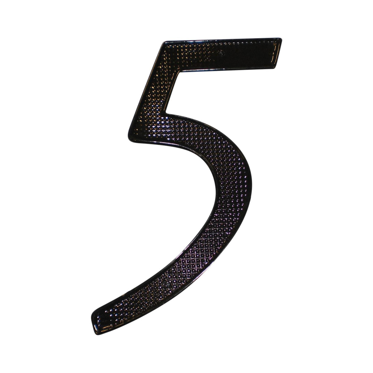 Pamex DD07405BL 4" Zinc Nail On House Number # 5 Matte Black Finish.