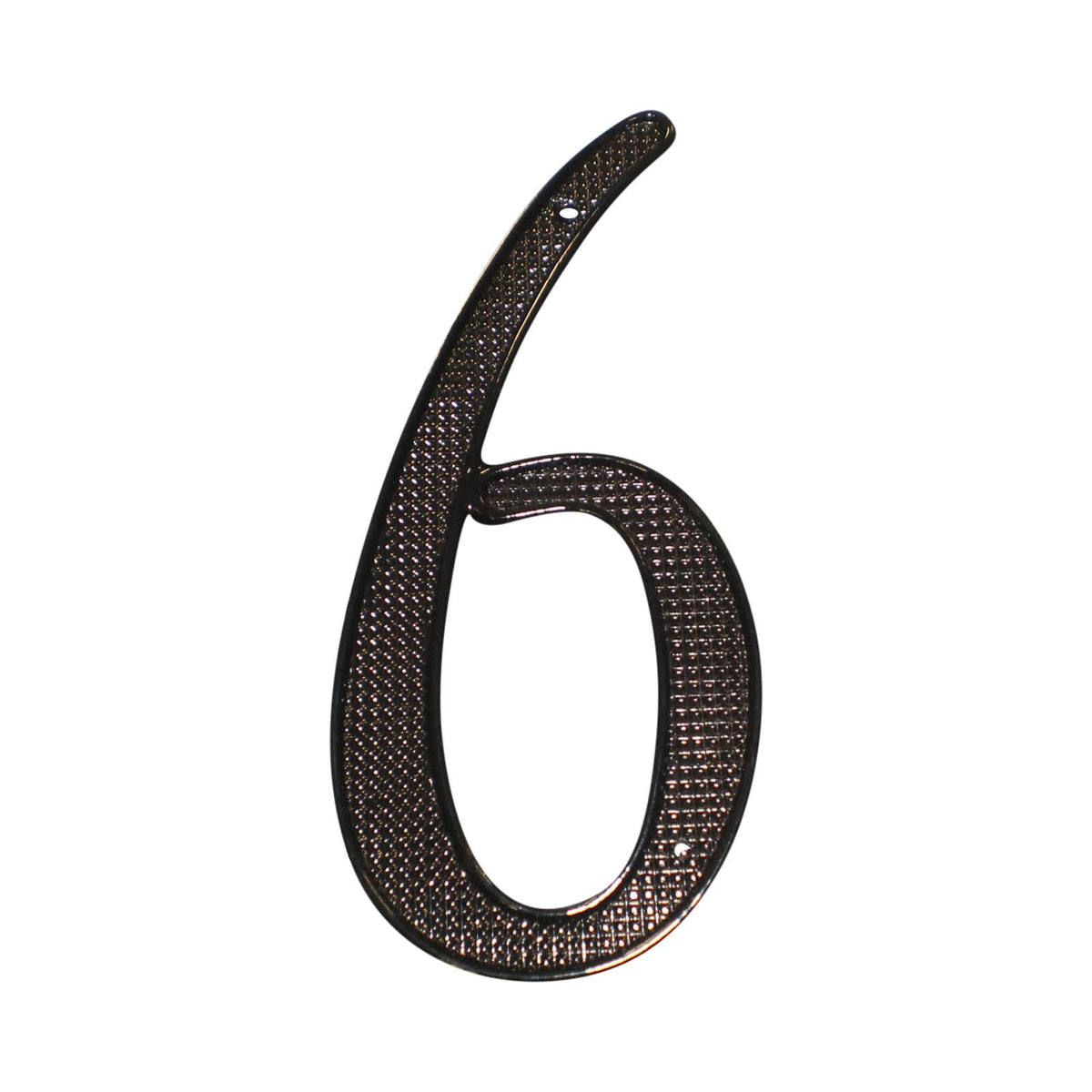 Pamex DD07406BL 4" Zinc Nail On House Number # 6 Matte Black Finish.