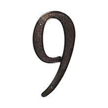 Pamex DD07409BL 4" Zinc Nail On House Number # 9 Matte Black Finish.