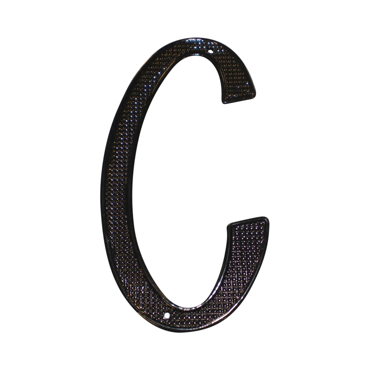 Pamex DD0740CBL 4" Zinc Nail On House Letter C Matte Black Finish.