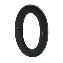 Pamex DD074S0BL 4" Heavy Duty House Number # 0 Matte Black Finish.