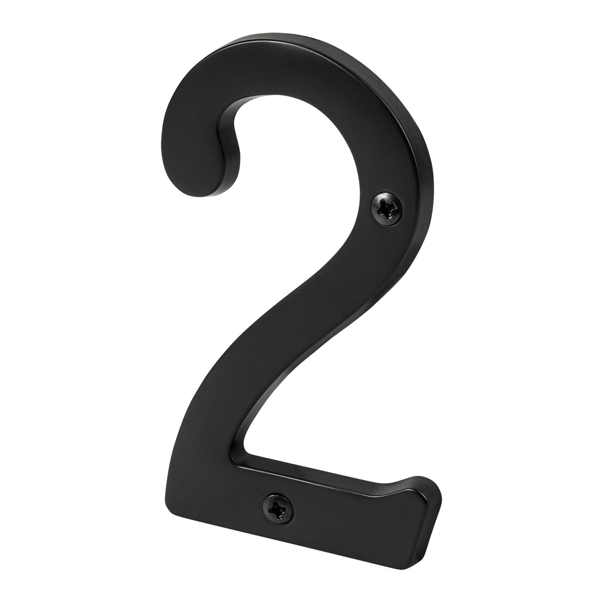 Pamex DD074S2BL 4" Heavy Duty House Number # 2 Matte Black Finish.