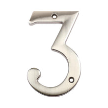 Pamex DD074S3SN 4" Heavy Duty House Number # 3 Satin Nickel Finish.