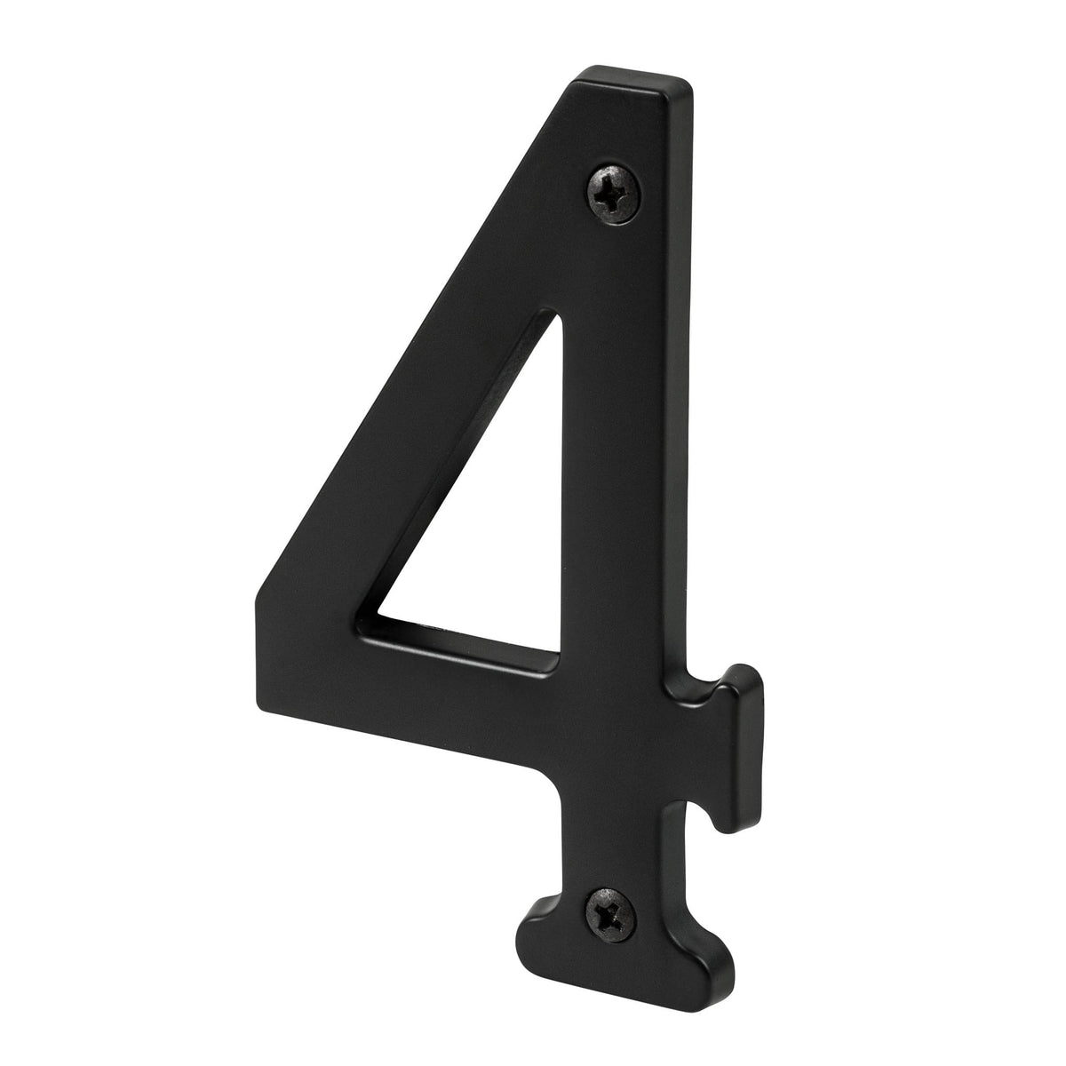 Pamex DD074S4BL 4" Heavy Duty House Number # 4 Matte Black Finish.