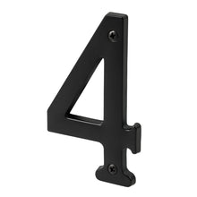 Pamex DD074S4BL 4" Heavy Duty House Number # 4 Matte Black Finish.