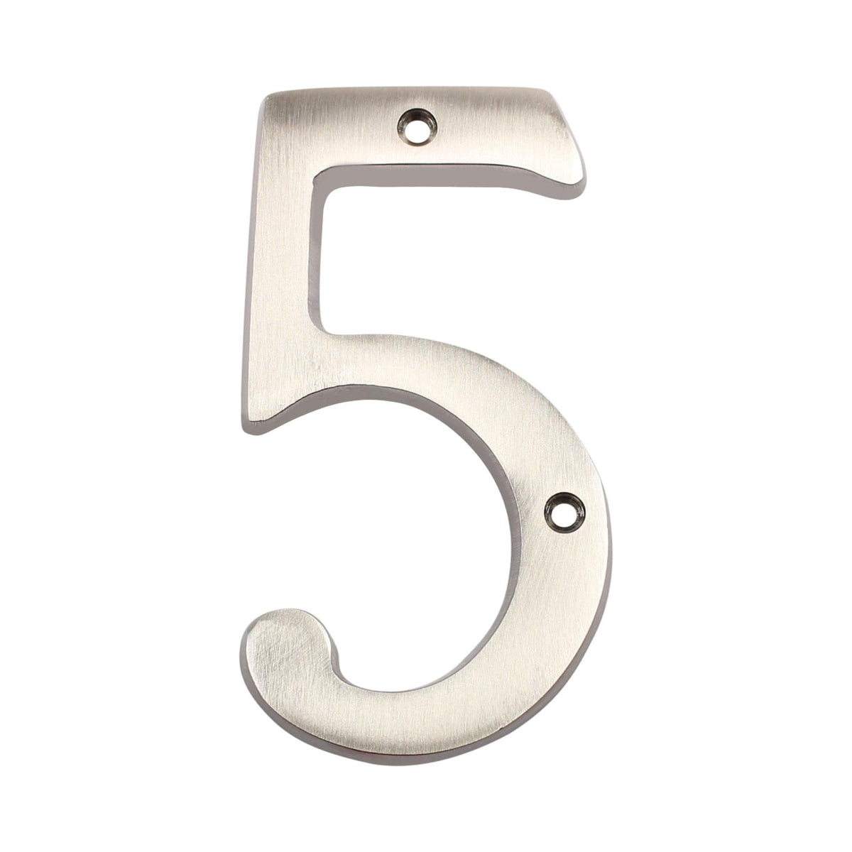 Pamex DD074S5SN 4" Heavy Duty House Number # 5 Satin Nickel Finish.