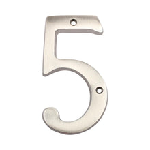 Pamex DD074S5SN 4" Heavy Duty House Number # 5 Satin Nickel Finish.