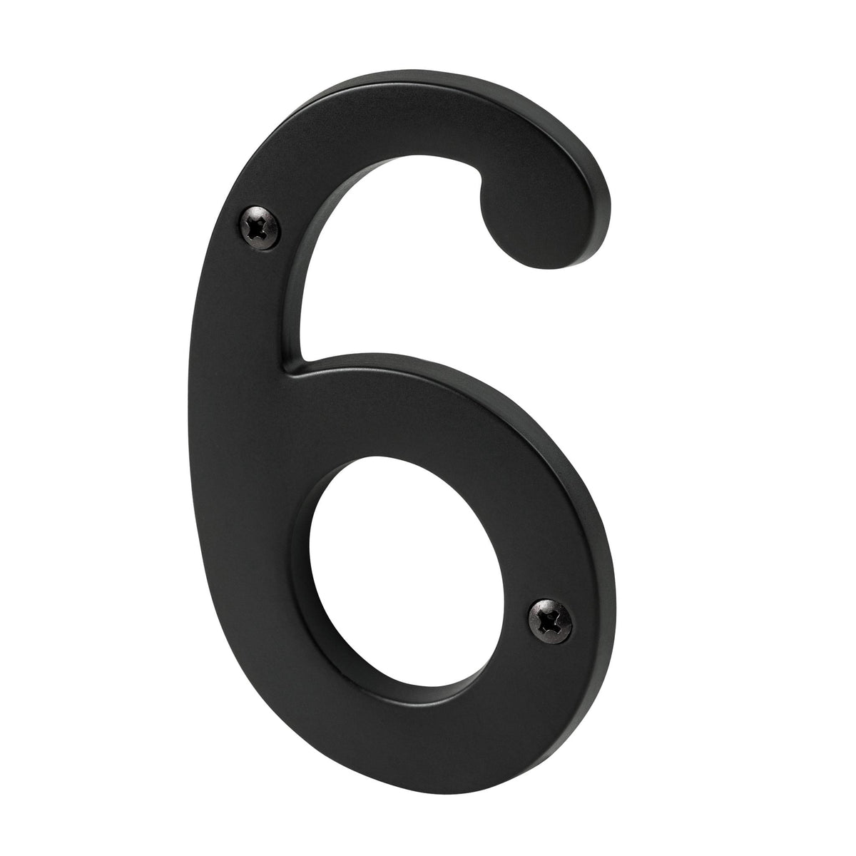 Pamex DD074S6BL 4" Heavy Duty House Number # 6 Matte Black Finish.